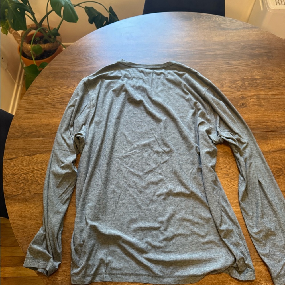 Men’s Vuori long sleeve shirt (size XL, grey/green) - Picture 3 of 3